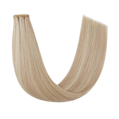 24" Clip In Extensions - Beige Blonde 613/27#